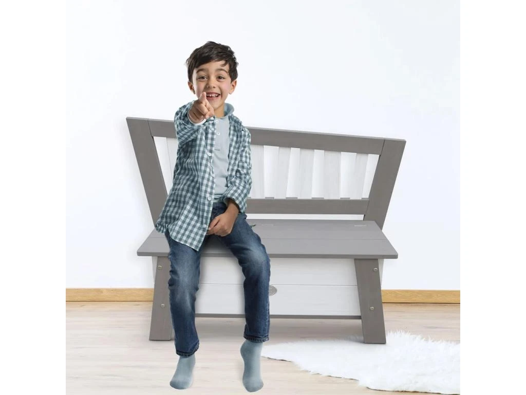 Banc De Rangement Corky Gris Et Blanc 1 Banc De Rangement Corky Gris Et Blanc