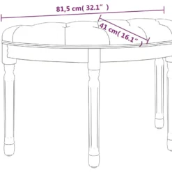 Banc Gris Foncé 81,5x41x49 Cm Velours -Promos Chesteris Boutique banc 21052907