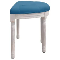 Banc Bleu 81,5x41x49 Cm Velours -Promos Chesteris Boutique banc 21053261