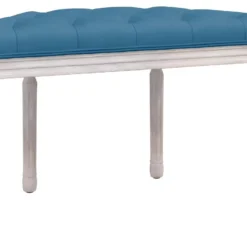 Banc Bleu 81,5x41x49 Cm Velours -Promos Chesteris Boutique banc 21053263