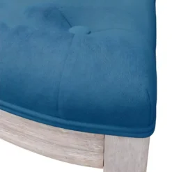 Banc Bleu 81,5x41x49 Cm Velours -Promos Chesteris Boutique banc 21053265