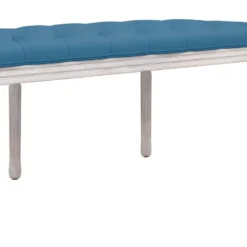 Banc Bleu 110,5x45x49 Cm Velours -Promos Chesteris Boutique banc 21054437