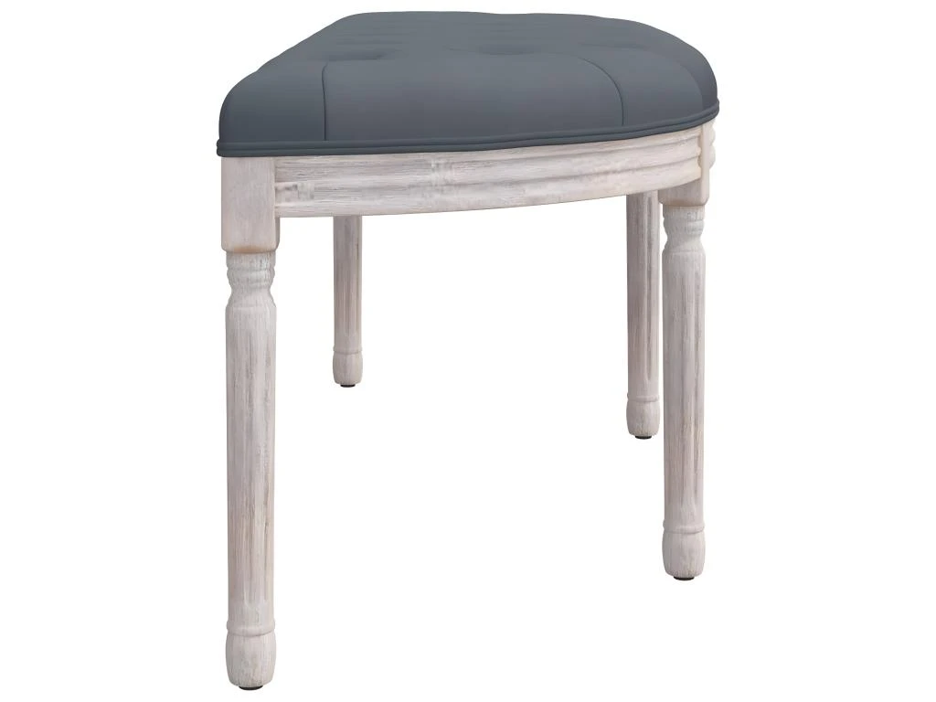 Banc Gris Foncé 110,5x45x49 Cm Velours 4 Banc Gris Foncé 110,5x45x49 Cm Velours – Image 4