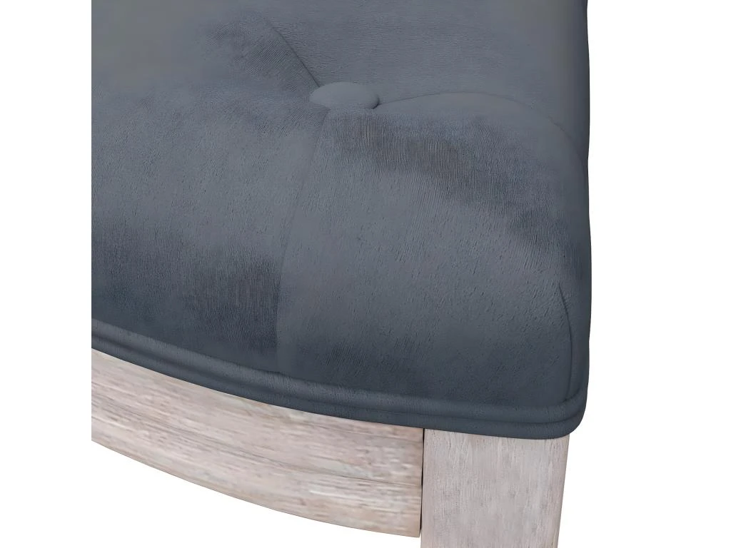 Banc Gris Foncé 110,5x45x49 Cm Velours 6 Banc Gris Foncé 110,5x45x49 Cm Velours – Image 6