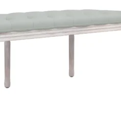 Banc Gris Clair 110,5x45x49 Cm Velours -Promos Chesteris Boutique banc 21056275