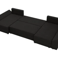 Canapé Panoramique "Vaugirard" - Tissu - 5 Places - Noir 7 Canapé Panoramique "Vaugirard" - Tissu - 5 Places - Noir -Promos Chesteris Boutique canape 10537079