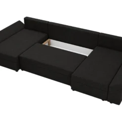 Canapé Panoramique "Vaugirard" - Tissu - 5 Places - Noir 9 Canapé Panoramique "Vaugirard" - Tissu - 5 Places - Noir -Promos Chesteris Boutique canape 10537083