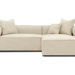 Canapé D'angle Droit En Tissu Crème ACACE -Promos Chesteris Boutique canape 10676007