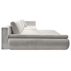 Canapé Convertible Angle Gauche En Tissu Côtelé Gris Clair - WINNIE 7 Canapé Convertible Angle Gauche En Tissu Côtelé Gris Clair - WINNIE -Promos Chesteris Boutique canape 10685871