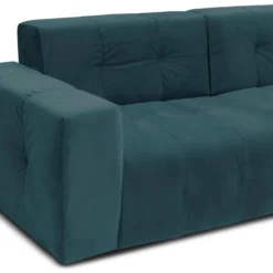 Canapé 3 Places En Velours Bleu Canard INIRIDA -Promos Chesteris Boutique canape 10727961