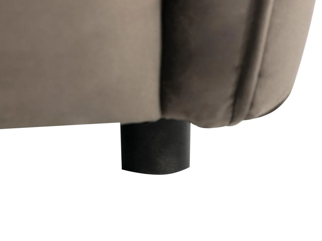 Canapé 3 Places Convertible En Velours Taupe IRVINE 5 Canapé 3 Places Convertible En Velours Taupe IRVINE – Image 5