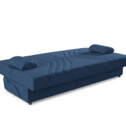 Canapé Dmalama, Canapé Conteneur 3 Places Avec 2 Coussins Inclus, Canapé De Salon En Tissu Rembourré Avec Ouverture Clic-clac, 181x81h88 Cm, Bleu -Promos Chesteris Boutique canape 10839773