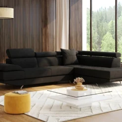 Canapé D'angle XL En Tissu ROMAIN - Beige - Angle Gauche -Promos Chesteris Boutique canape 10878445