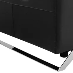 Canapé 2 Places En Cuir De Vachette Noir BREYT II -Promos Chesteris Boutique canape 10904805