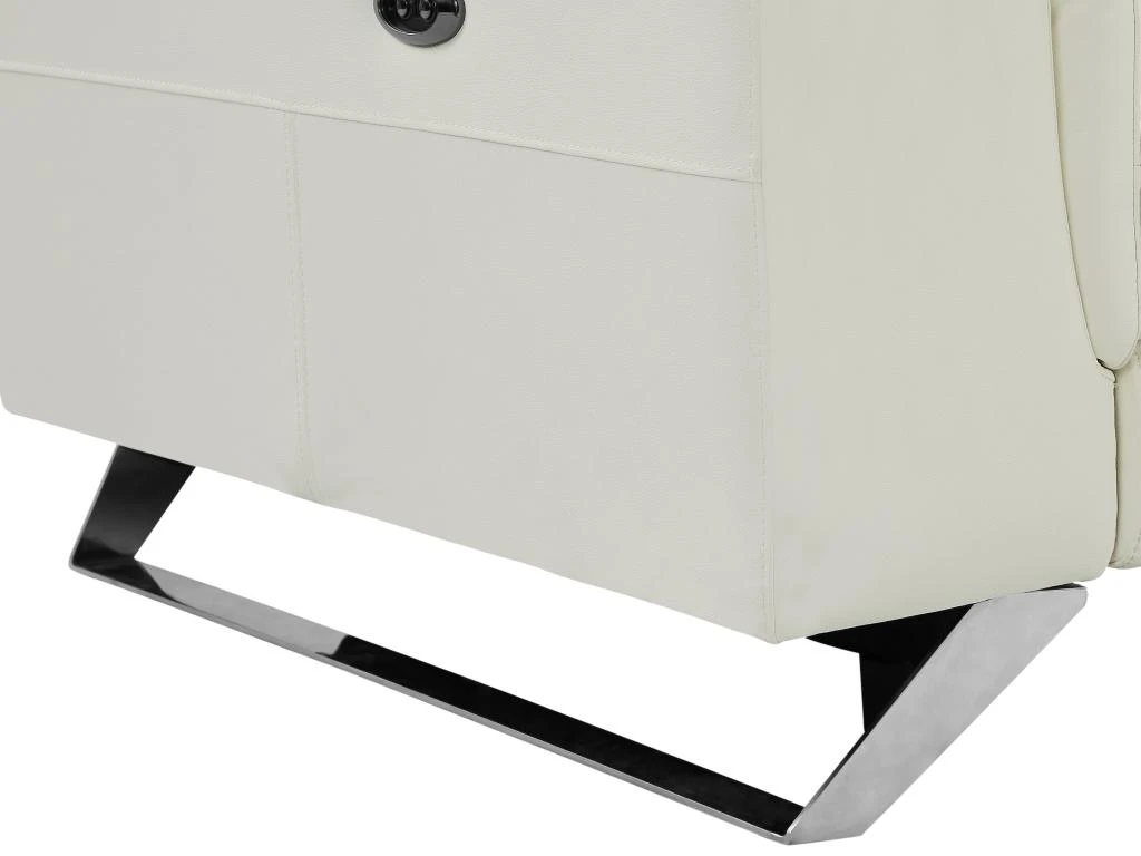 Canapé 2 Places En Cuir De Vachette Blanc BREYT II 5 Canapé 2 Places En Cuir De Vachette Blanc BREYT II – Image 5