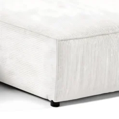 Canapé En U 5 Places Avec Coffre Isaac Velours Côtelé Blanc Cassé 8 Canapé En U 5 Places Avec Coffre Isaac Velours Côtelé Blanc Cassé -Promos Chesteris Boutique canape 11107271