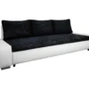 Canapé Convertible 3 Places Avec Coffre Joakim Noir Et Blanc