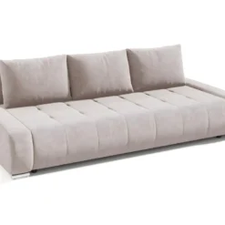 Canapé Convertible 3 Places Avec Coffre Jonas Crème