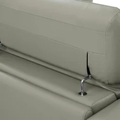 Canapé 2 Places En Cuir De Vachette Gris Clair AZIDEE II -Promos Chesteris Boutique canape 11160499