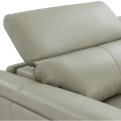 Canapé 2 Places En Cuir De Vachette Gris Clair AZIDEE II -Promos Chesteris Boutique canape 11160541