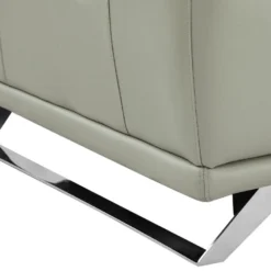 Canapé 2 Places En Cuir De Vachette Gris Clair AZIDEE II -Promos Chesteris Boutique canape 11160553