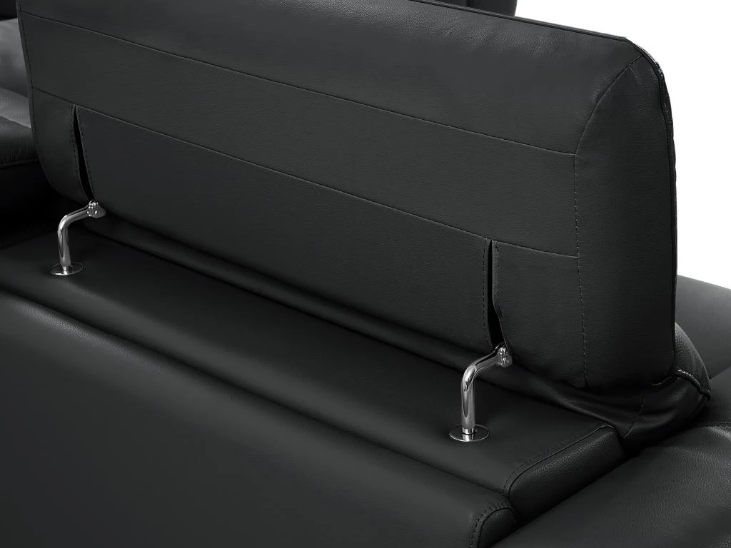 Canapé 2 Places En Cuir De Vachette Noir AZIDEE II 8 Canapé 2 Places En Cuir De Vachette Noir AZIDEE II – Image 8