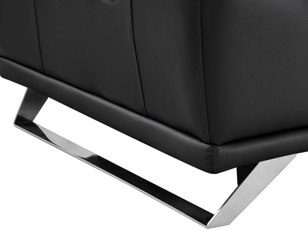 Canapé 2 Places En Cuir De Vachette Noir AZIDEE II 5 Canapé 2 Places En Cuir De Vachette Noir AZIDEE II – Image 5