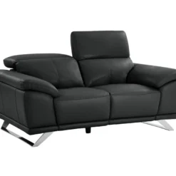 Canapé 2 Places En Cuir De Vachette Noir AZIDEE II 12 Canapé 2 Places En Cuir De Vachette Noir AZIDEE II -Promos Chesteris Boutique canape 11161203