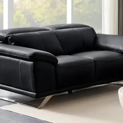 Canapé 2 Places En Cuir De Vachette Noir AZIDEE II 17 Canapé 2 Places En Cuir De Vachette Noir AZIDEE II -Promos Chesteris Boutique canape 11161671