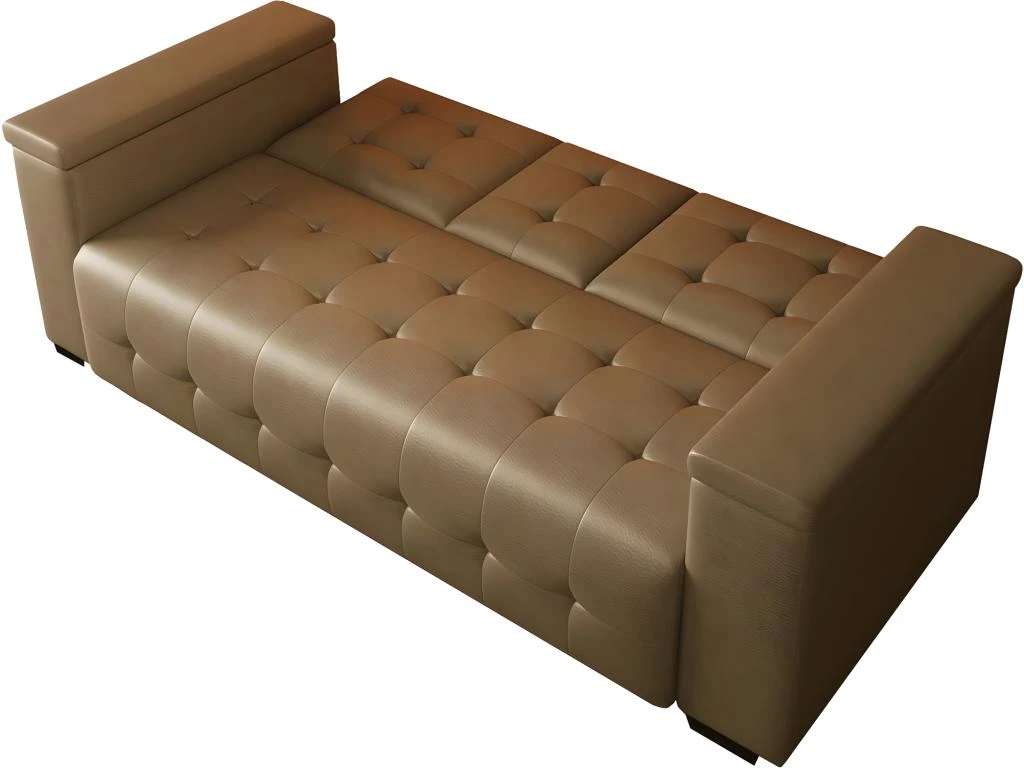 Canapé Clic-clac Convertible "Renarde" - 214 X 86 X 86 Cm - 3 Places - Marron + Rangements 5 Canapé Clic-clac Convertible "Renarde" - 214 X 86 X 86 Cm - 3 Places - Marron + Rangements – Image 5