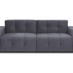 Canapé 3 Places En Velours Gris INIRIDA 7 Canapé 3 Places En Velours Gris INIRIDA -Promos Chesteris Boutique canape 11193225