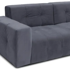 Canapé 3 Places En Velours Gris INIRIDA 8 Canapé 3 Places En Velours Gris INIRIDA -Promos Chesteris Boutique canape 11193229