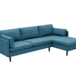 Canapé D'angle Réversible En Tissu MAKAO - Bleu Canard -Promos Chesteris Boutique canape 1141757