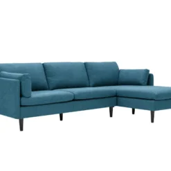 Canapé D'angle Réversible En Tissu MAKAO - Bleu Canard -Promos Chesteris Boutique canape 1141761