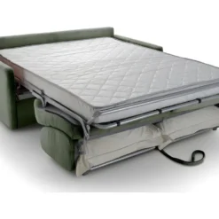 Canapé Convertible 3 Places En Velours Fines Côtes Vert - Ouverture Express - Couchage Quotidien - Matelas HD 140 X 190 - Sienne -Promos Chesteris Boutique canape 11454745