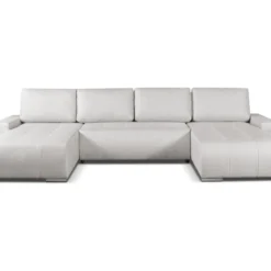 Canapé D'angle Panoramique Convertible En Tissu Beige LEANZA 10 Canapé D'angle Panoramique Convertible En Tissu Beige LEANZA -Promos Chesteris Boutique canape 11593937