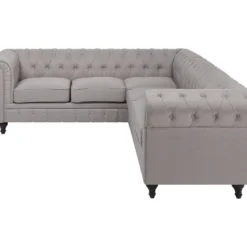 Canapé Angle à Droite 6 Places En Tissu Beige CHESTERFIELD 13 Canapé Angle à Droite 6 Places En Tissu Beige CHESTERFIELD -Promos Chesteris Boutique canape 11665665