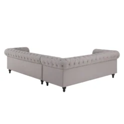 Canapé Angle à Droite 6 Places En Tissu Beige CHESTERFIELD 14 Canapé Angle à Droite 6 Places En Tissu Beige CHESTERFIELD -Promos Chesteris Boutique canape 11665667