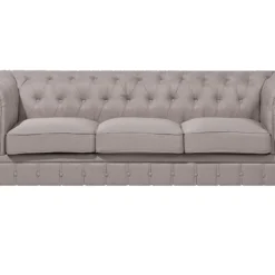Canapé Angle à Droite 6 Places En Tissu Beige CHESTERFIELD 15 Canapé Angle à Droite 6 Places En Tissu Beige CHESTERFIELD -Promos Chesteris Boutique canape 11665669