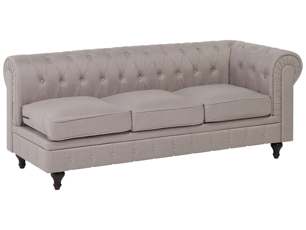 Canapé Angle à Droite 6 Places En Tissu Beige CHESTERFIELD 9 Canapé Angle à Droite 6 Places En Tissu Beige CHESTERFIELD – Image 9