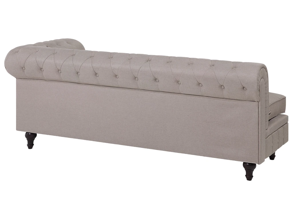 Canapé Angle à Droite 6 Places En Tissu Beige CHESTERFIELD 10 Canapé Angle à Droite 6 Places En Tissu Beige CHESTERFIELD – Image 10