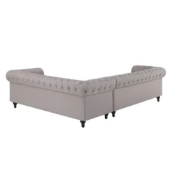 Canapé Angle à Gauche 6 Places En Tissu Beige CHESTERFIELD -Promos Chesteris Boutique canape 11666519