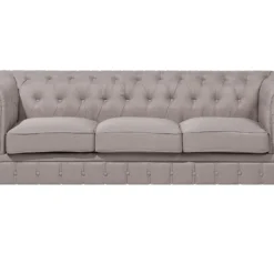 Canapé Angle à Gauche 6 Places En Tissu Beige CHESTERFIELD -Promos Chesteris Boutique canape 11666521