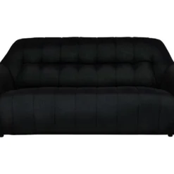 Canapé 3 Places En Tissu 3D Noir ARIANO -Promos Chesteris Boutique canape 1176779