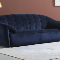 Canapé 3 Places En Velours Anthracite MALVITO -Promos Chesteris Boutique canape 1176783