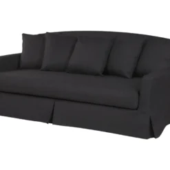 Canapé 3 Places En Tissu Noir Housse Amovible GILJA -Promos Chesteris Boutique canape 11772921