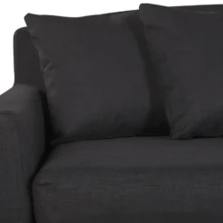 Canapé 3 Places En Tissu Noir Housse Amovible GILJA -Promos Chesteris Boutique canape 11772927
