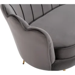 Canapé 2 Places Coquillage En Velours Anthracite DANDELION De Pascal Morabito -Promos Chesteris Boutique canape 1177625