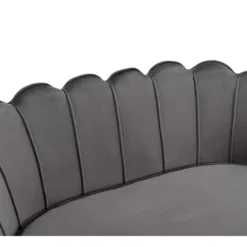 Canapé 2 Places Coquillage En Velours Anthracite DANDELION De Pascal Morabito -Promos Chesteris Boutique canape 1177635