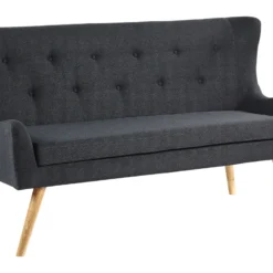 Canapé Banquette 2 Places En Tissu Noir SKIBBY -Promos Chesteris Boutique canape 11776987